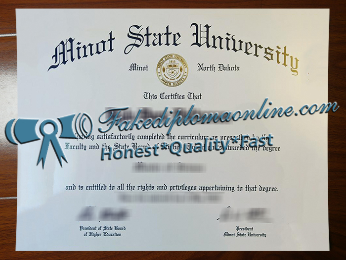 Minot State University diploma