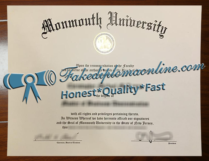 Monmouth University diploma