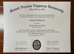 Mount Vernon Nazarene University degree