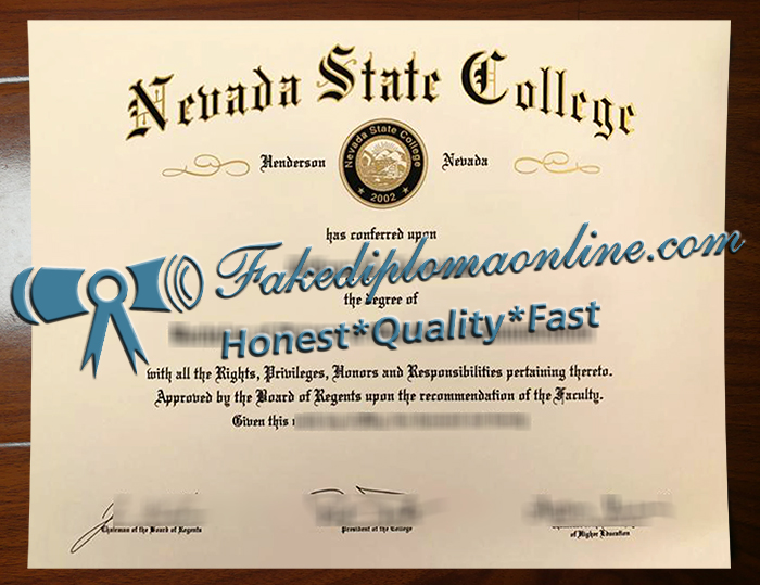 Nevada State College diploma