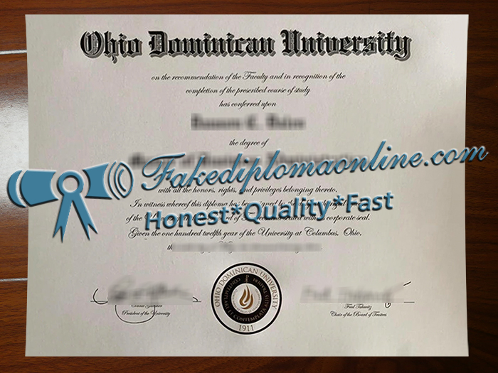 Ohio Dominican University diploma