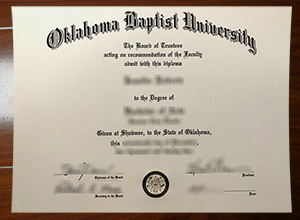 Oklahoma Baptist University diploma