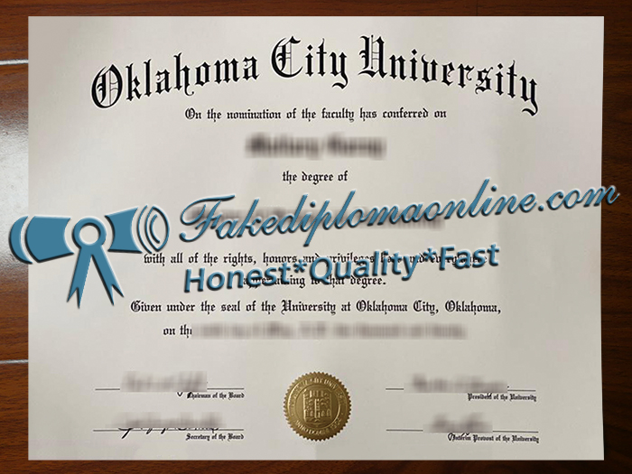 Oklahoma City University diploma