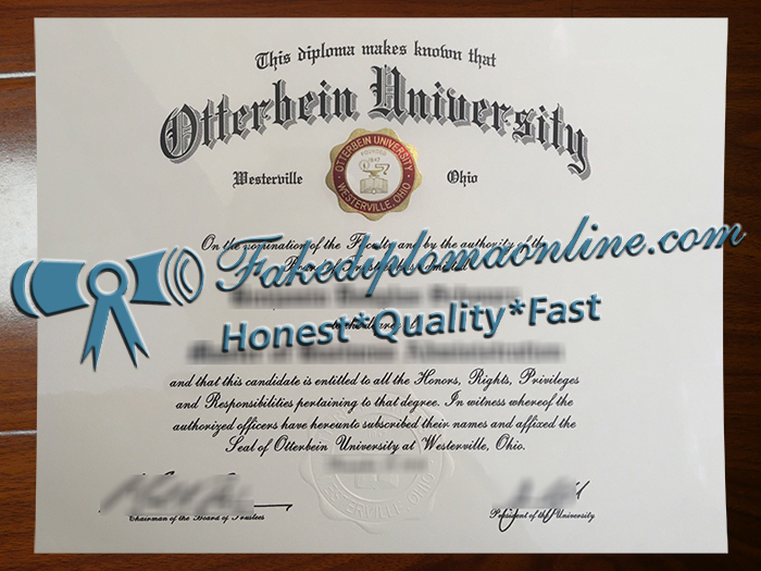 Otterbein University diploma