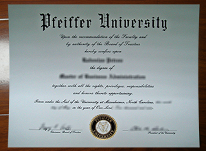 Pfeiffer University degree