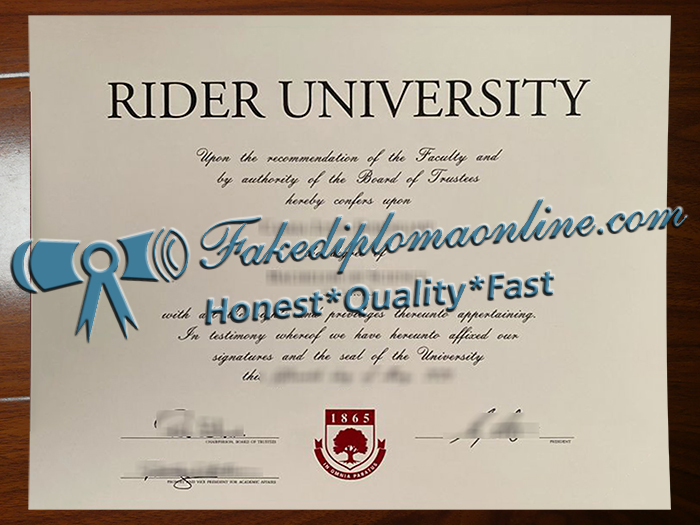 Rider University diploma