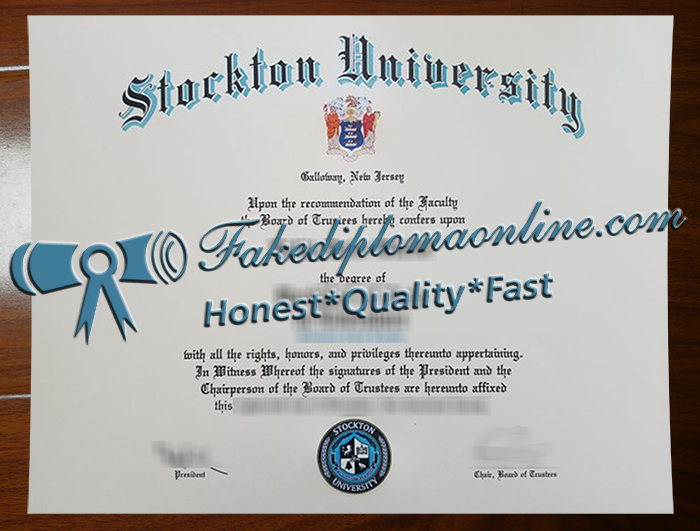 Stockton University diploma