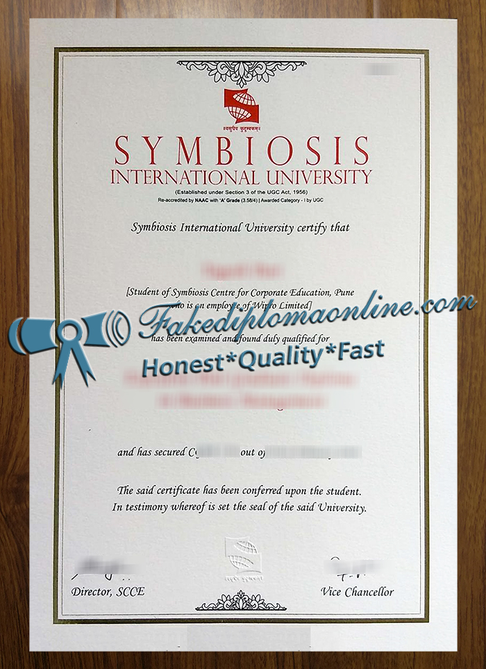 Symbiosis International University diploma