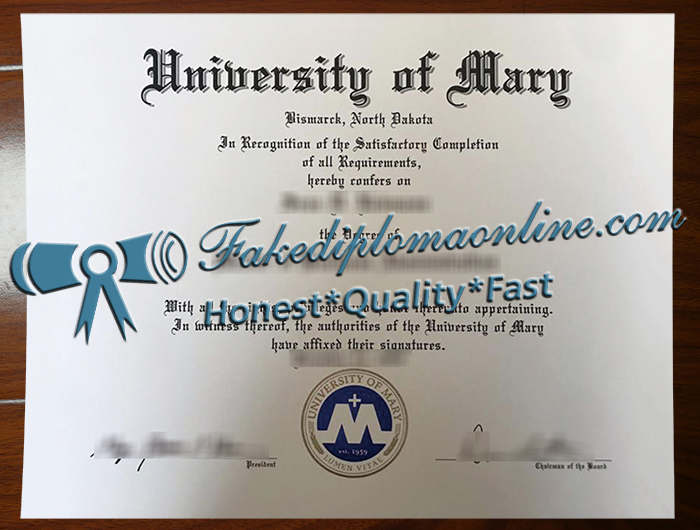 University of Mary diploma