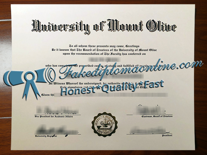 University of Mount Olive degree