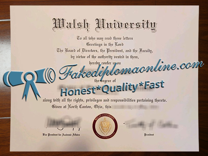 Walsh University diploma