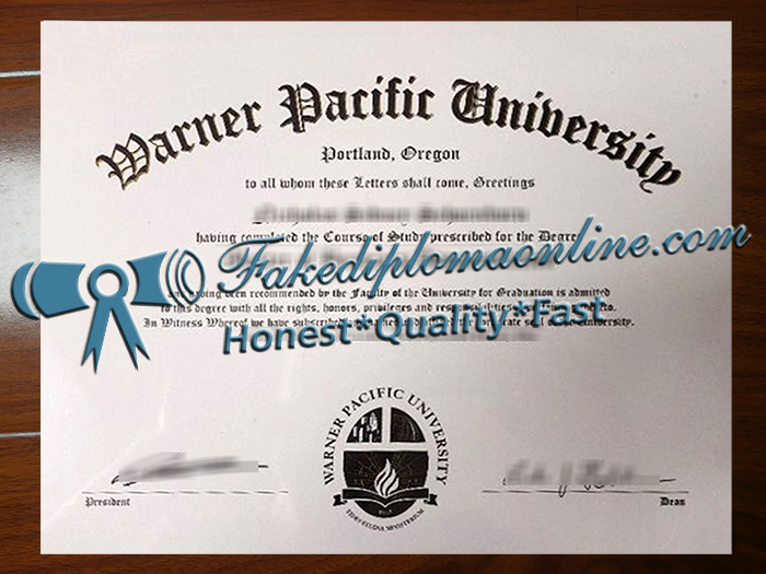 Warner Pacific University diploma