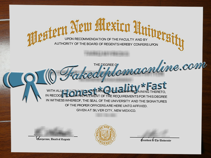 Western New Mexico University diploma