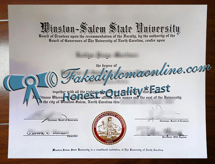 Winston-Salem State University diploma