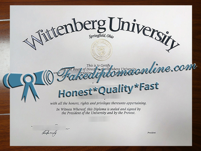 Wittenberg University diploma