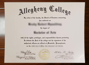 Allegheny College degree