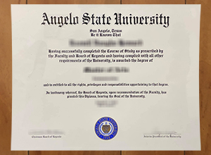 Angelo State University diploma