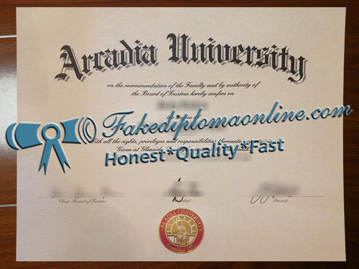 Arcadia University diploma