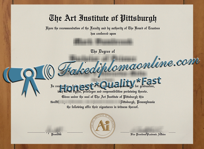 Art Institute of Pittsburgh diploma