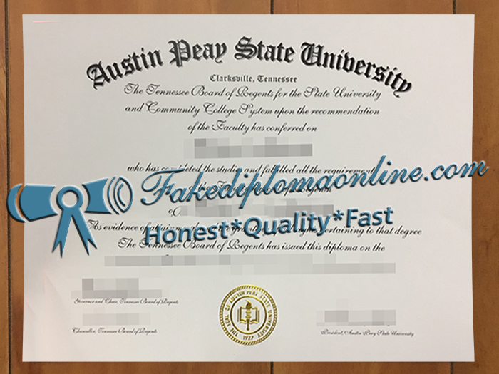 Austin Peay State University diploma