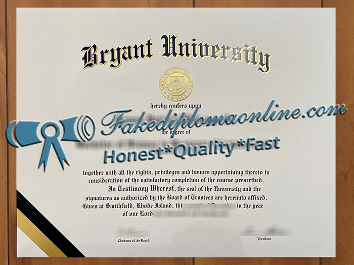 Bryant University diploma