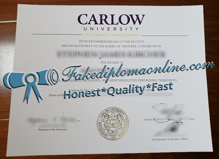 Carlow University diploma