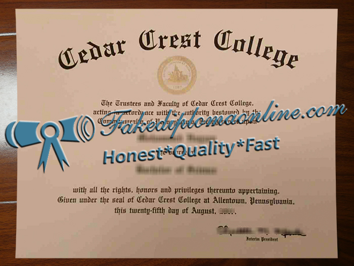 Cedar Crest College diploma