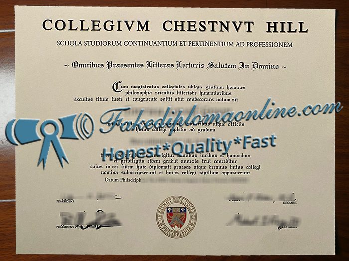 Chestnut Hill College diploma