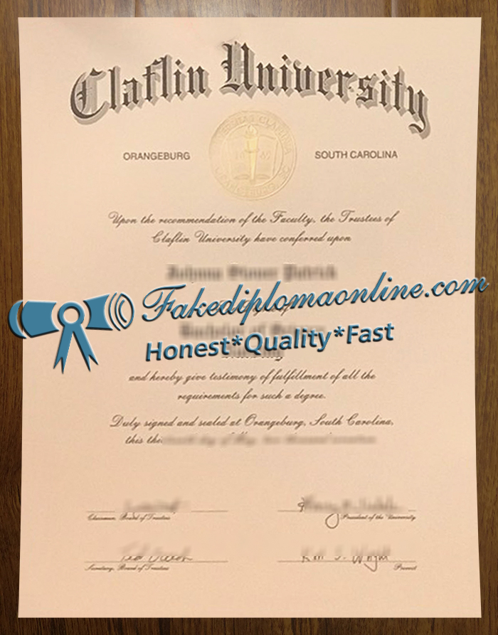 Claflin University diploma