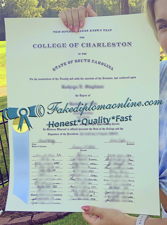 College of Charleston diploma