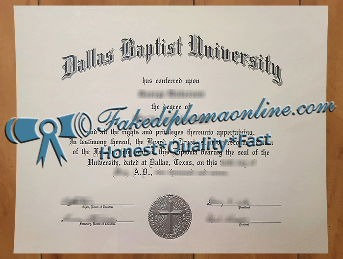 Dallas Baptist University diploma