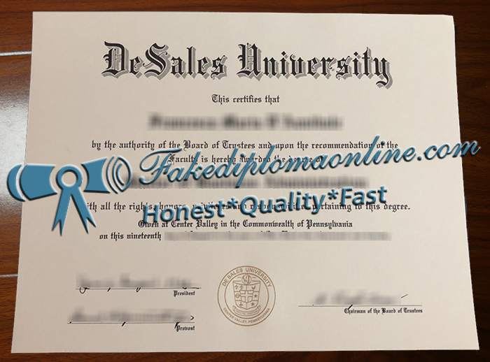 DeSales University diploma