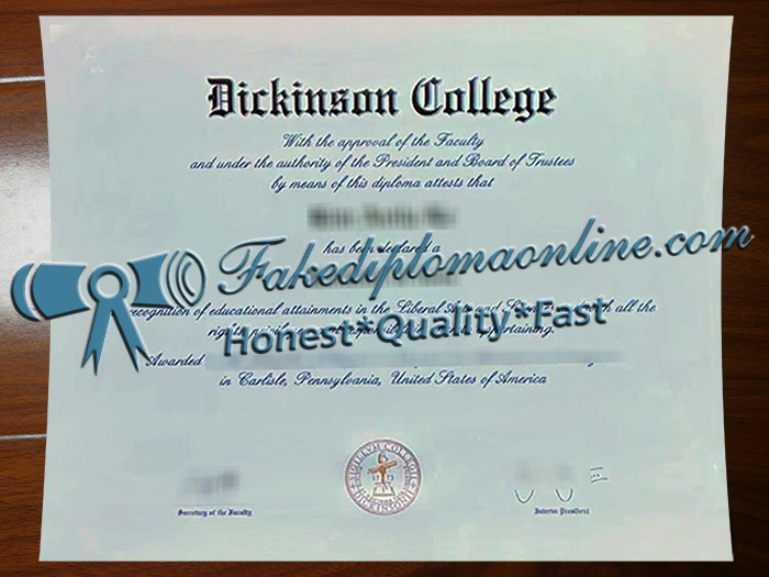 Dickinson College diploma