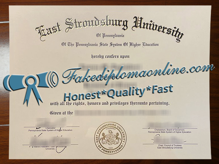 East Stroudsburg University diploma