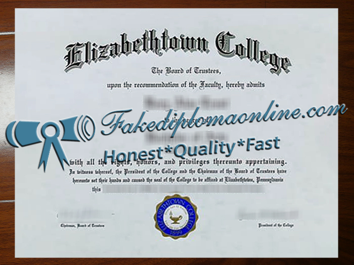 Elizabethtown College diploma