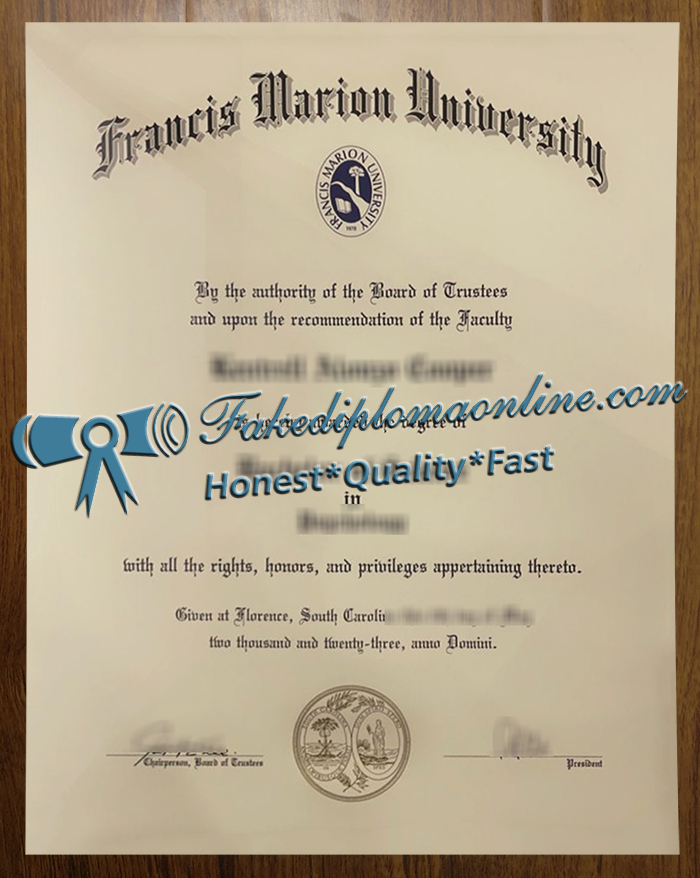 Francis Marion University diploma