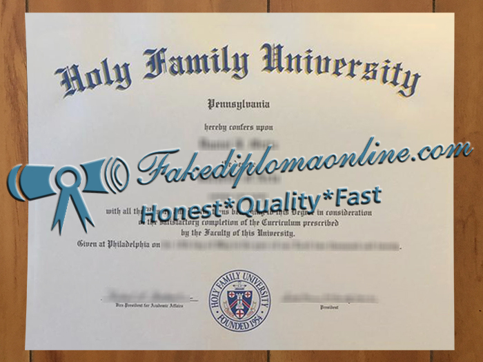 Holy Family University diploma