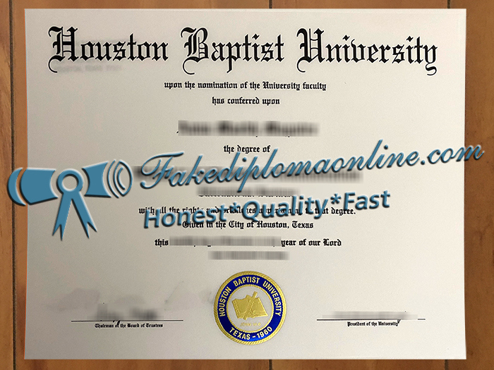 Houston Baptist University diploma