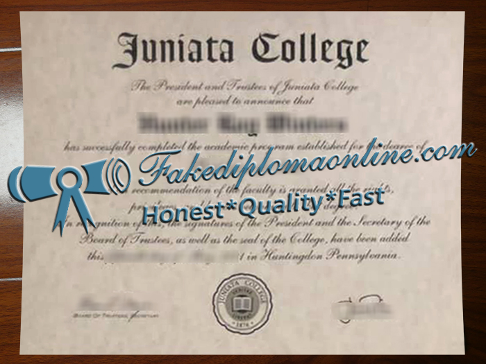 Juniata College diploma