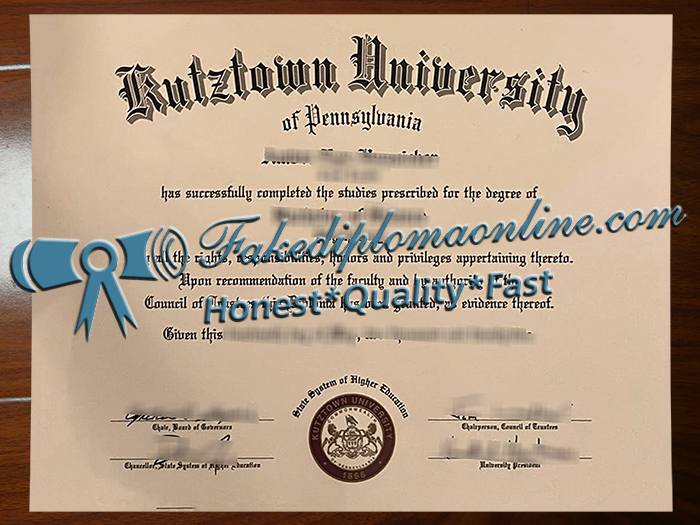 Kutztown University diploma