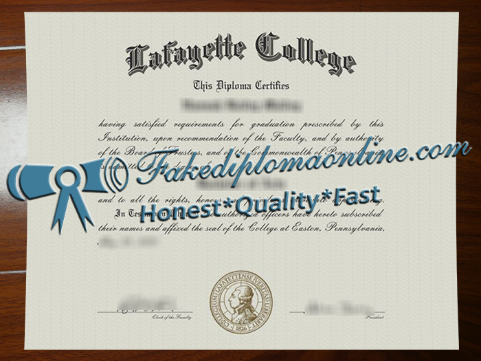 Lafayette College diploma