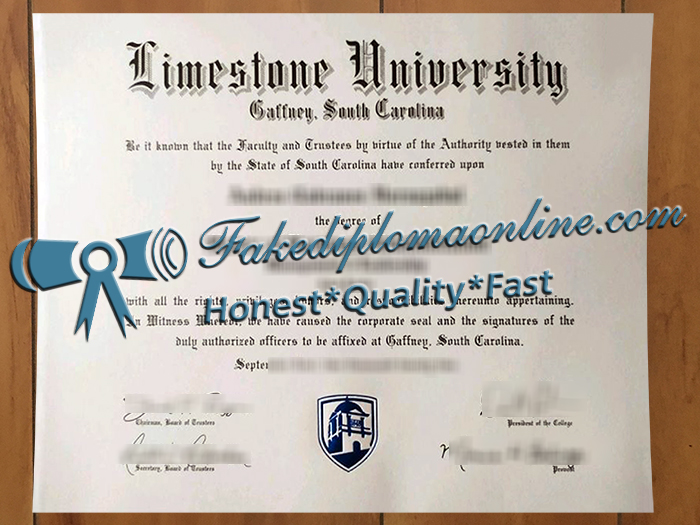 Limestone College diploma