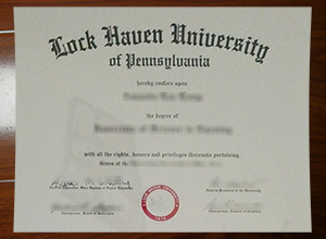 Lock Haven University diploma