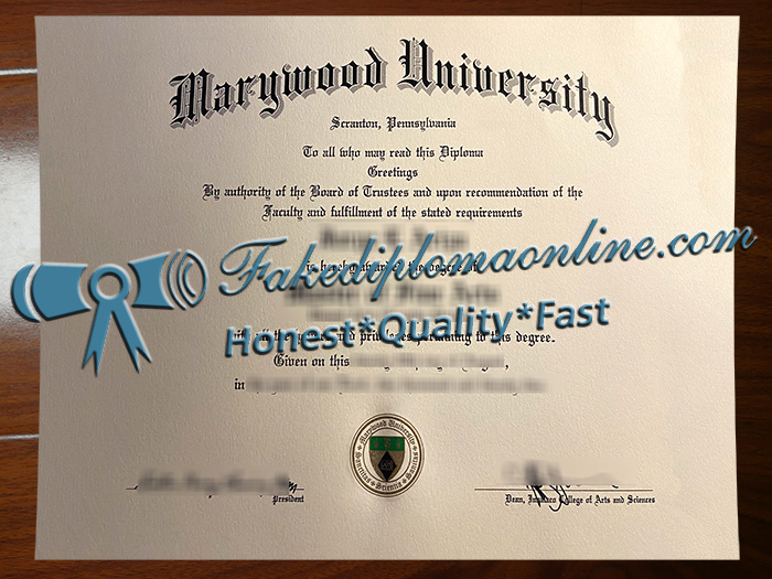 Marywood University diploma