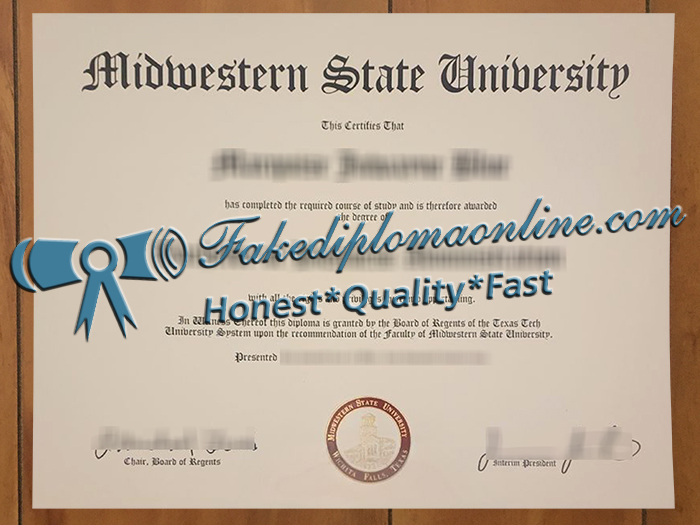 Midwestern State University diploma