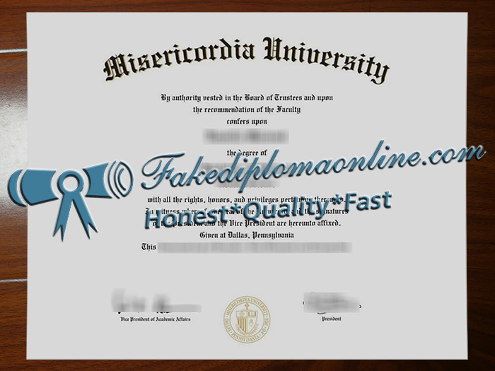 Misericordia University diploma