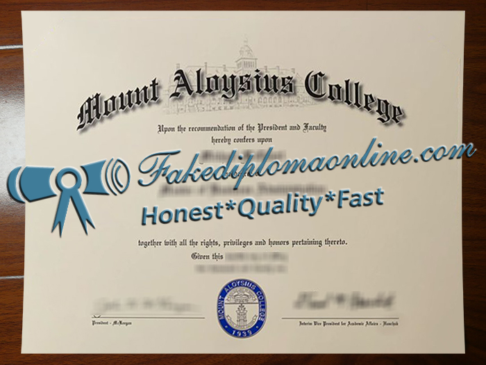 Mount Aloysius College diploma