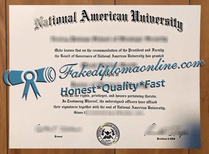 National American University diploma