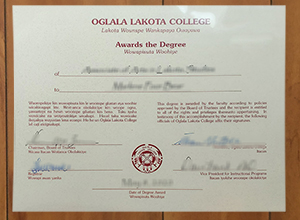 Oglala Lakota College diploma