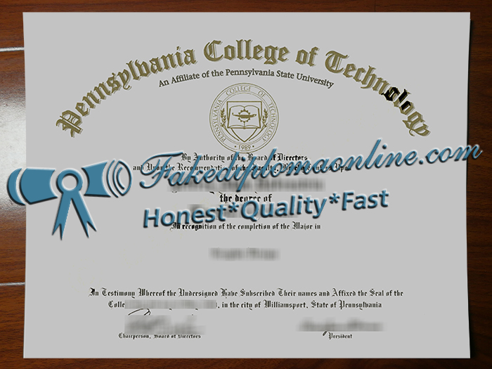 Pennsylvania College of Technology diploma